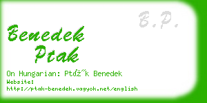 benedek ptak business card